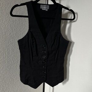 Anthropologie Black Sleeveless Vest Top